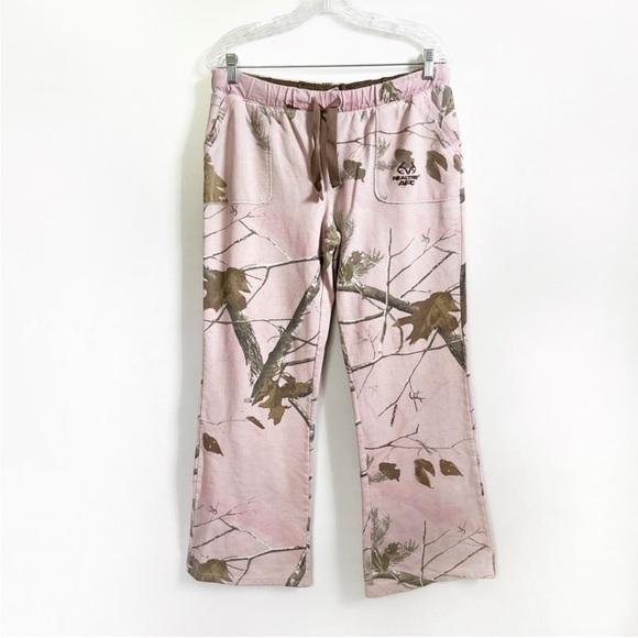 Realtree Sleep Pant pink camo micro fleece elastic waistband drawstrings - Picture 2 of 8